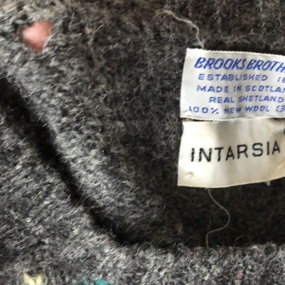 Vtg Intarsia Shetland wool argyle - Picture 4 of 5